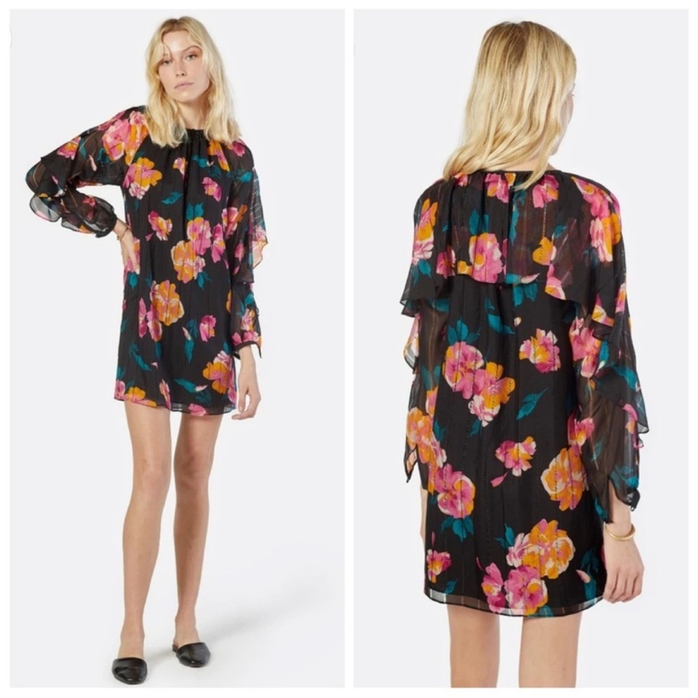 Joie Kriston Silk Floral Print Mini Dress Size Small